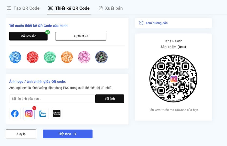 Thiết kế QR Code mang màu sắc nhận diện và logo thương hiệu
